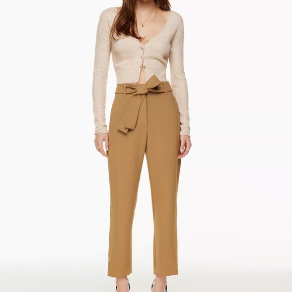Aritzia Pants - Aritzia Tan High-Waisted Trousers
